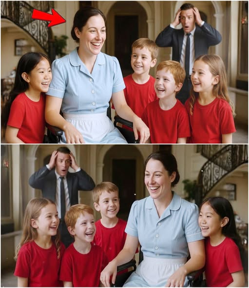 Żadna niania nie wytrzymała nawet dnia z czwórką dzieci milionera — dopóki nie pojawiła się kobieta na wózku…