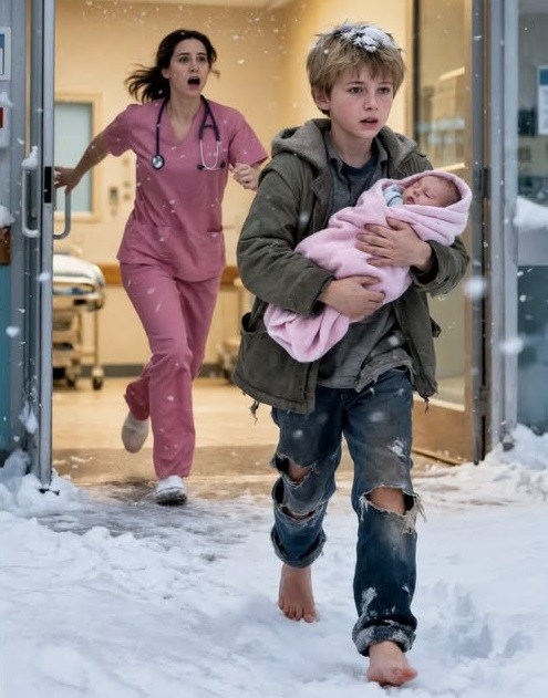 Băiatul, cam de vreo șapte ani, plin de vânătăi, intră în camera de primiri urgențe ținând în brațe pe sora lui mai mică — iar ce spune el îi lasă pe toți fără