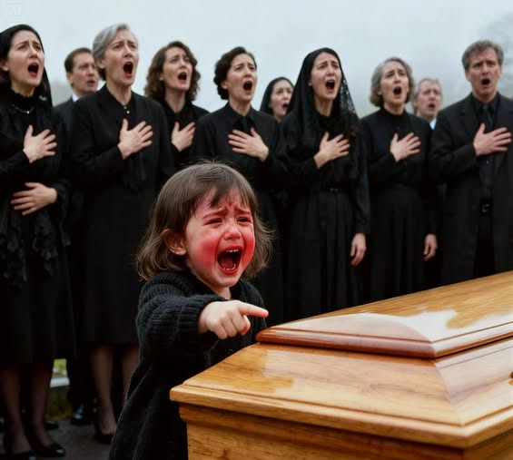 Un copilaș de doi ani tot continua să arate cu degetul spre sicriul tatălui său. Ce s-a întâmplat după asta i-a lăsat pe toți fără cuvinte…