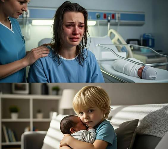 Das tote Neugeborene wurde seinem älteren Bruder in die Arme gelegt – nur wenige Sekunden nach dem lauten Schrei!