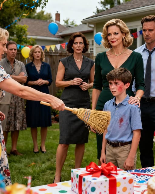 Fostul meu soț a apărut la ziua fiului nostru cu noua lui soție. Ea i-a întins băiatului meu o mătură și i-a zis: „Du-te și ajut-o pe mama să facă curat, asta trebuie să faci.”