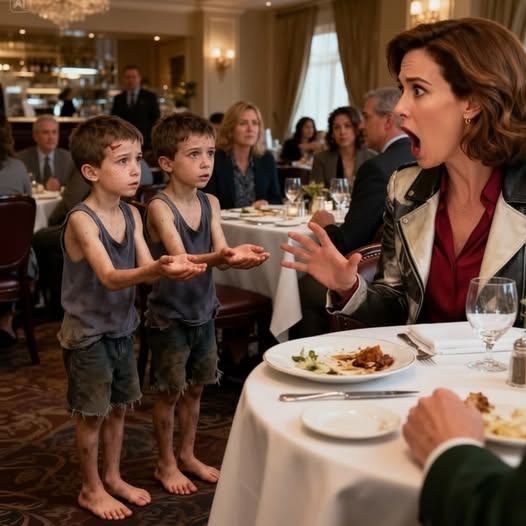 Dwóch bezdomnych chłopców–bliźniaków podeszło do stolika milionerki i cicho zapytało: