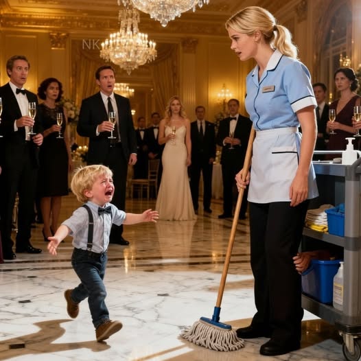 bebelușul milionarului a început să plângă când a văzut-o pe menajeră —iar primele lui cuvinte i-au lăsat pe toți fără respirație