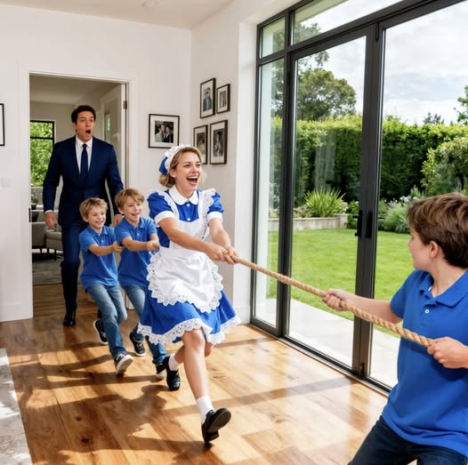 Miliardarul s-a întors acasă neașteptat și a văzut menajera cu cei trei copii ai săi — ceea ce a văzut l-a șocat.