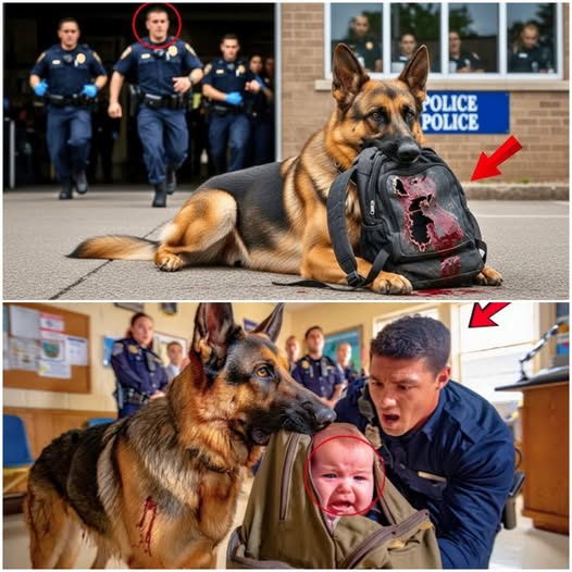Polizeihund K-9 bringt einen Rucksack – rettet 7 Kinder, bevor es zu spät ist