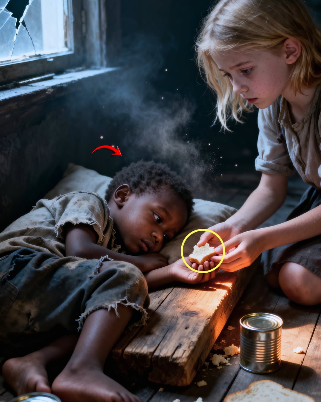 Mały chłopiec z „złamanego domu”