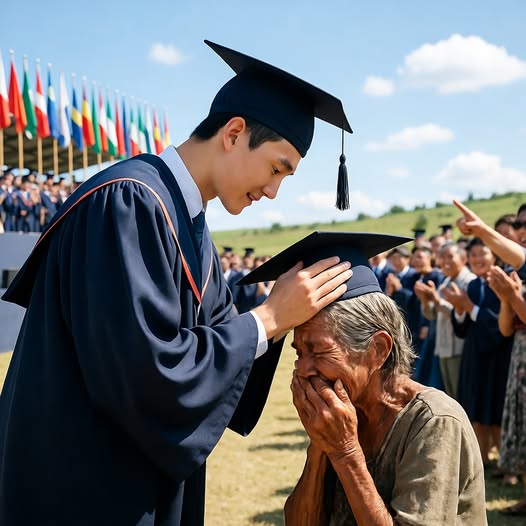 Sie haben über mich gelacht, weil ich der Sohn eines Müllmanns bin… — aber bei der Abschlussfeier habe ich nur einen einzigen Satz gesagt… und alle waren still und haben geweint.