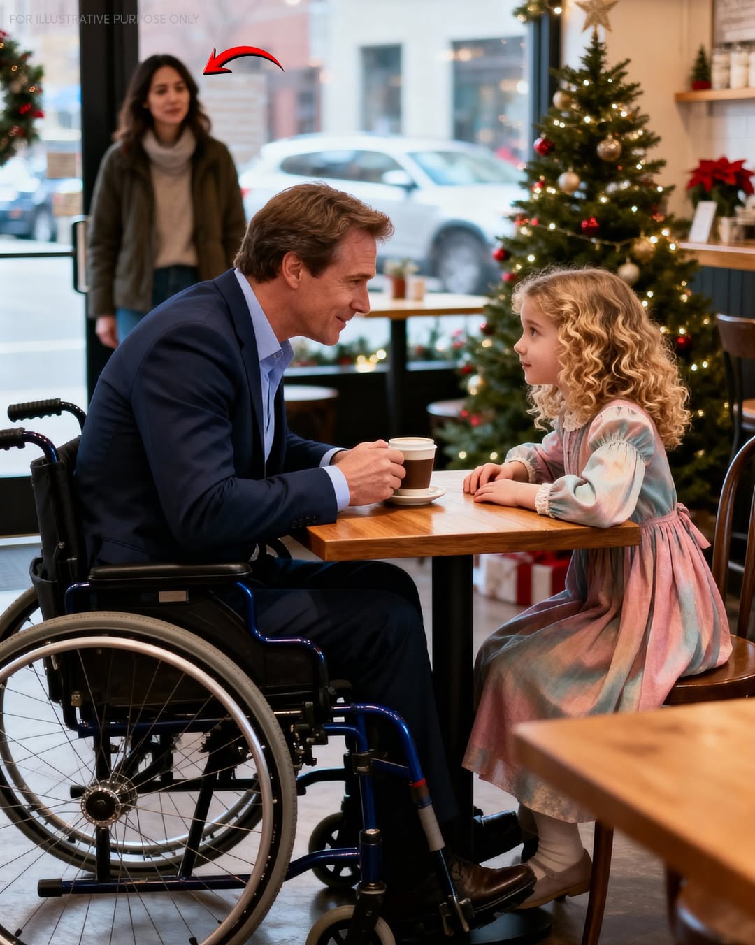 Sparaliżowany milioner myślał, że randka to żart… aż mała dziewczynka usiadła naprzeciwko niego i powiedziała: „Mama zaraz przyjdzie”. To, co wydarzyło się potem, zmieniło ich życie na zawsze.
