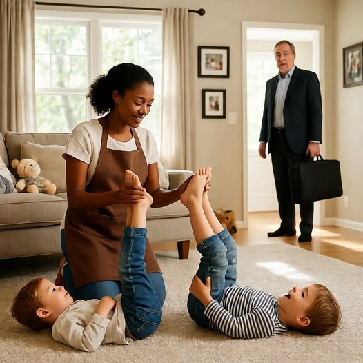 Der Milliardär kam unerwartet nach Hause und erwischte die Haushälterin mit seinen gelähmten Zwillingen. Was er sah, schockierte ihn.