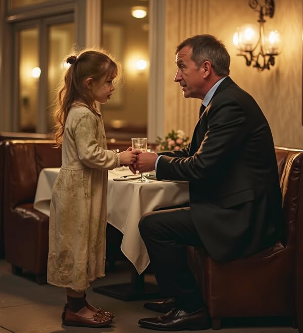Bezdomna dziewczynka podeszła do bogatego faceta w restauracji i powiedziała:— Nie jedz tego
