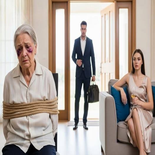 Milioner wrócił do domu wcześniej niż planował… i zobaczył, co jego żona zrobiła jego matce…
