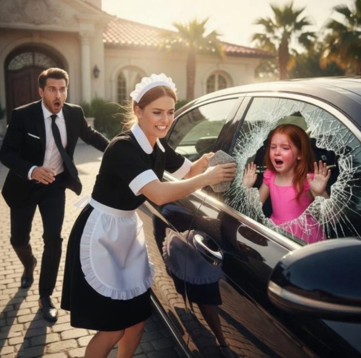 „Noua soție a milionarului „uită” fiica lui în mașină – până când menajera face ceva incredibil…”
