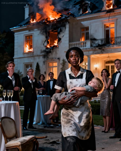 Nikt nie odważył się ratować syna multimilionera — aż skromna pokojówka wzięła go na ręce i rzuciła się wprost w ogień…