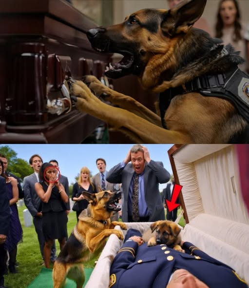 Der Polizeihund hat etwas im Sarg gerochen – als sie ihn öffneten, konnten sie ihren Augen kaum trauen