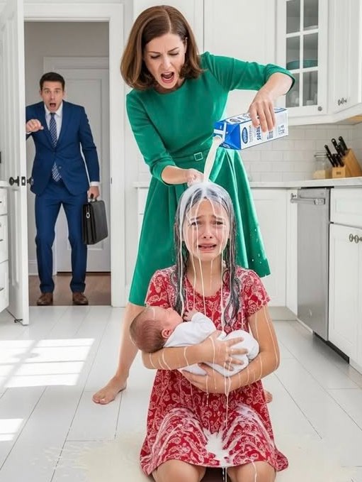 Mama vitregă a stropit-o pe fetiță cu lapte… Atunci tatăl copiilor a strigat: — Ajunge!