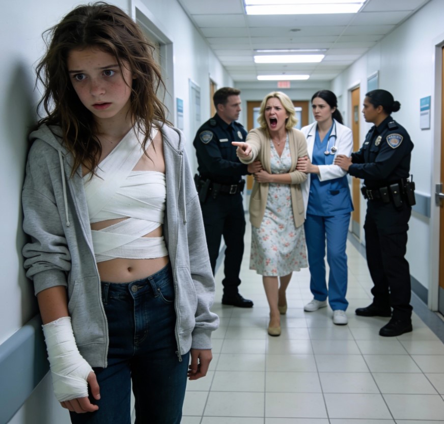 Mama powiedziała pielęgniarce, że „spadłam ze schodów”, ale siniaki mówiły coś zupełnie innego. Kiedy lekarz obejrzał rentgen, szepnął: „To nie było za jednym razem”.