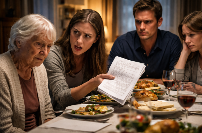 A spus asta calm, la cina în familie: — De luna viitoare o mutăm pe bunica la azil.