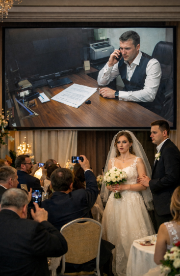 Podczas transmisji ślubu dla rodziny za granicą obraz nagle przełączył się do innego pomieszczenia.