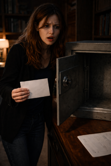 „În ziua în care m-am întors acasă de la înmormântarea tatălui meu, seiful din biroul lui era deschis”