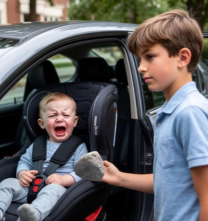 10-letni chłopak znalazł małe dziecko zamknięte w aucie na palącym słońcu. To, co zrobił, zszokowało przechodniów