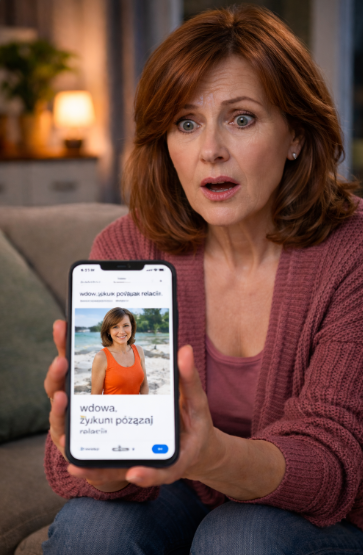 Zobaczyłam swoje zdjęcie na portalu randkowym z podpisem: „wdowa, szukam poważnej relacji”.