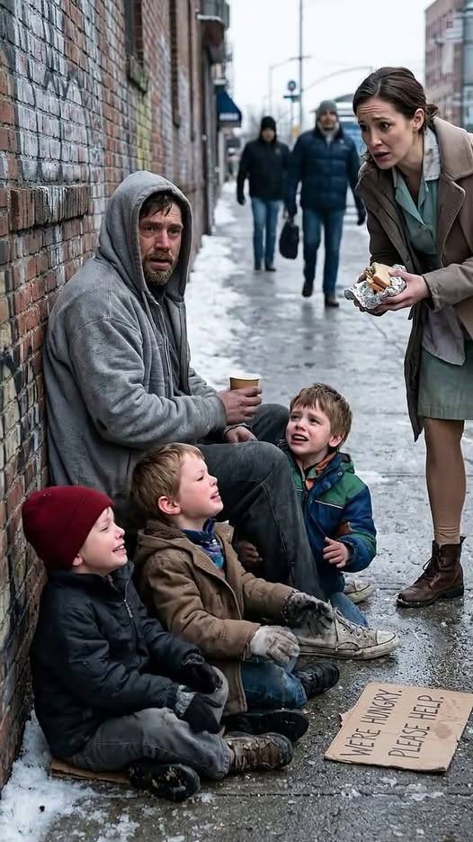 Milioner przebrał się za biednego ojca i usiadł na krawężniku obok swoich trojaczków — tylko po to, żeby zobaczyć,