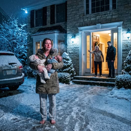 Wynoś się stąd! I zabierz ze sobą te bachory! — wrzeszczała moja teściowa, pryskając mi śliną w twarz, podczas gdy mój mąż wypychał mnie i moje dziesięciodniowe bliźniaczki w lodowatą noc.