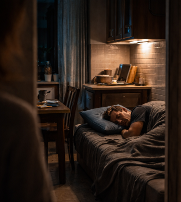 „Nu i-am permis soacrei să rămână peste noapte — iar acum soțul meu doarme în bucătărie”