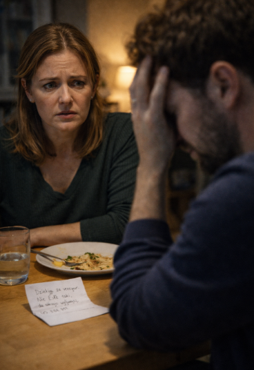 Znalazła to w kieszeni jego kurtki, kiedy szukała paragonu ze sklepu.