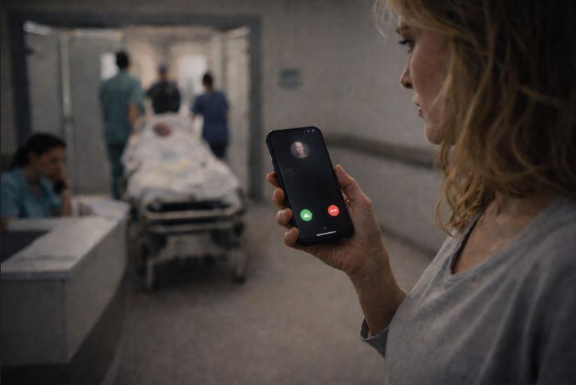 „M-au sunat de la spital și mi-au spus că soțul meu a avut un accident — dar el tocmai îmi scrisese că întârzie la muncă”