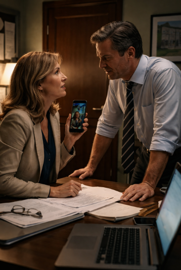 — Wiem, co zrobiłeś — powiedziała i zamknęła drzwi gabinetu na klucz.