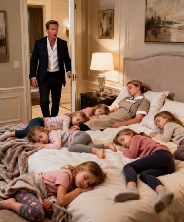 Ojciec zwolnił 37 niań w dwa tygodnie — aż w końcu jedna sprzątaczka zrobiła to, czego nikt nie potrafił dla jego sześciu córek