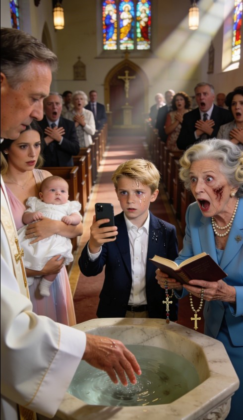 Moja babcia spróbowała rzucić klątwę na moje maleństwo tuż przed księdzem — tak głośno, że cały kościół to usłyszał. Zamarłam…