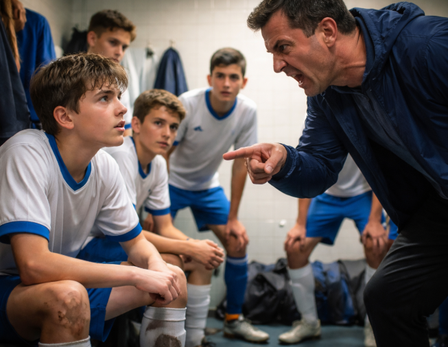 Înainte de finală, antrenorul s-a uitat la ghetele fiului meu