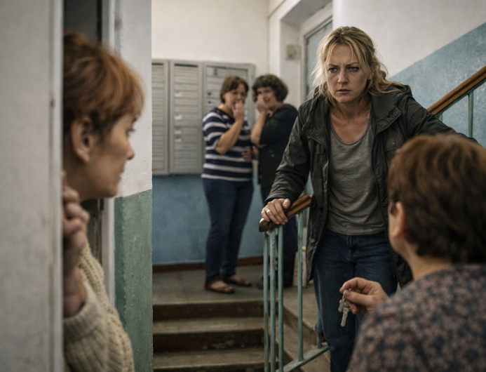 Vecina i-a dat cheia, iar seara deja se șușotea pe scară