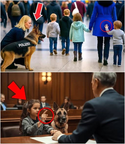 Das kleine Mädchen gab dem Polizeihund ein leises Zeichen, und was sie dann tat, schockierte alle.