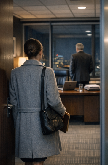 Nimeni nu dădea atenție stagiarei, până când a intrat în biroul șefului