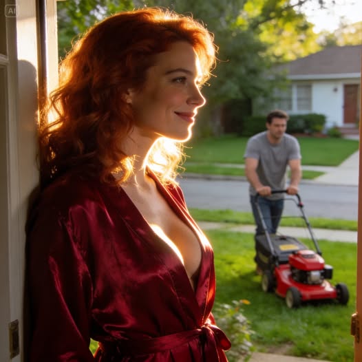 Kosiłem trawnik dla mojej 52-letniej sąsiadki… kiedy się uśmiechnęła i powiedziała:— „Chodź do środka. Chcę, żebyś zrobił to ze mną właśnie teraz”.