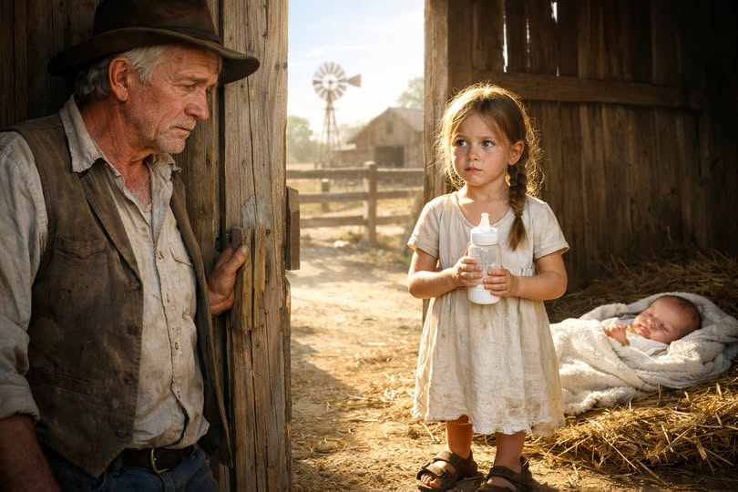 Frühmorgens auf einer ruhigen Ranch in Texas hörte ein älterer Farmer ein vorsichtiges Klopfen an der Scheunentür.