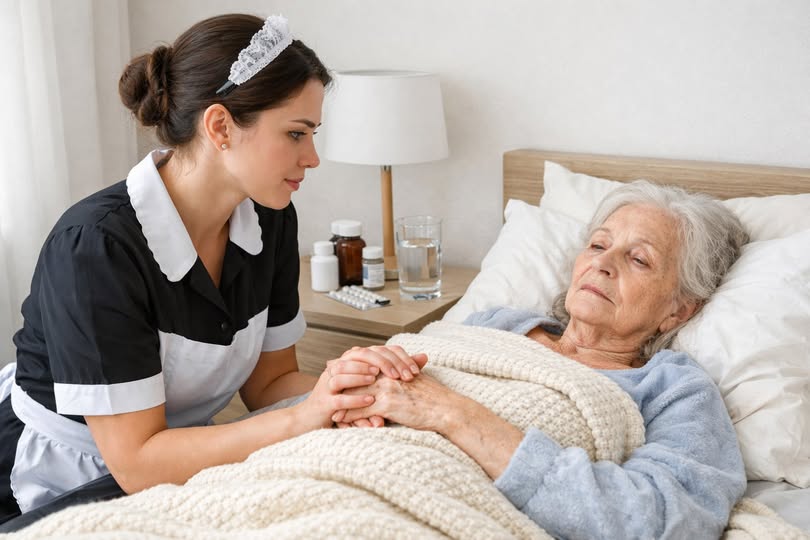 Ich stand nach der Scheidung plötzlich ohne Dach über dem Kopf da und habe dann einen Job als Pflegekraft bei einer sterbenden Witwe angenommen.