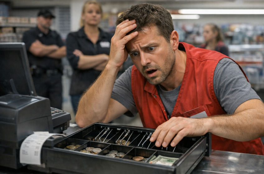 Credea că a venit la schimb doar din cauza haosului, până când a văzut lipsa despre care aici, se pare, știau încă dinainte să se deschidă tura