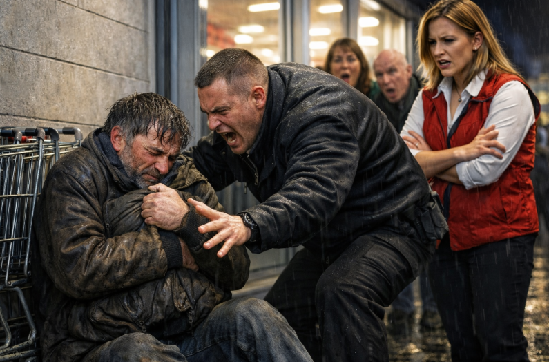 Îl alungau de lângă magazin, până când geaca s-a mișcat dintr-odată