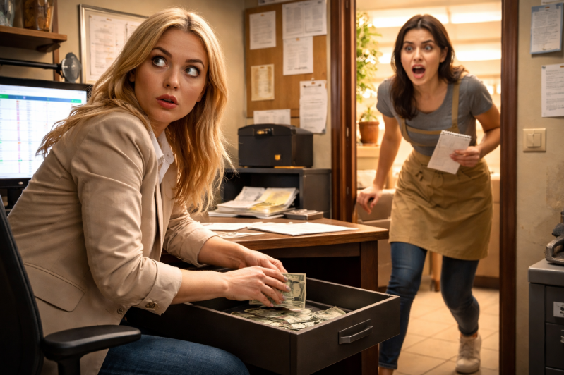 Proprietarul era încântat de noua administratoare, dar o chelneriță vedea ce el nu vedea