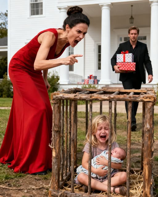 Małą dziewczynkę zmuszono, żeby spała w budzie dla psa razem z jej 10-miesięcznym bratem…