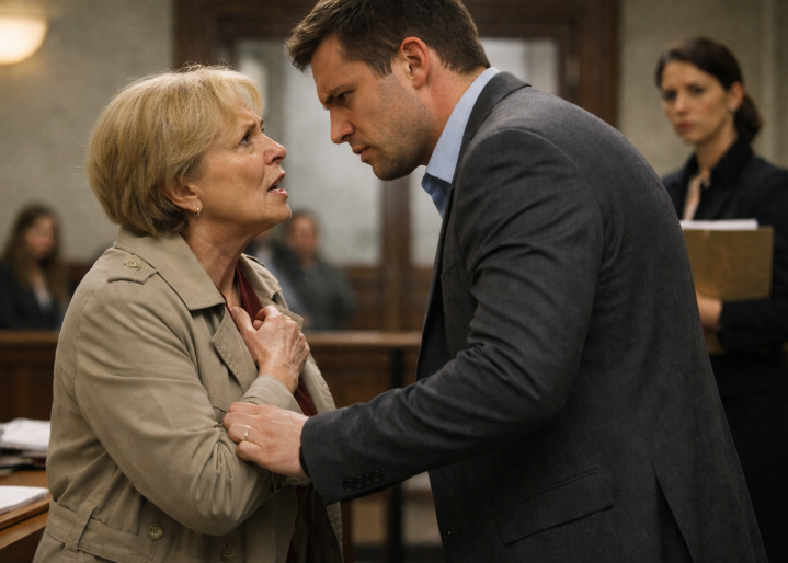 Mama a venit la proces să-și susțină fiul, iar acolo a auzit că el o făcuse de mult principala vinovată